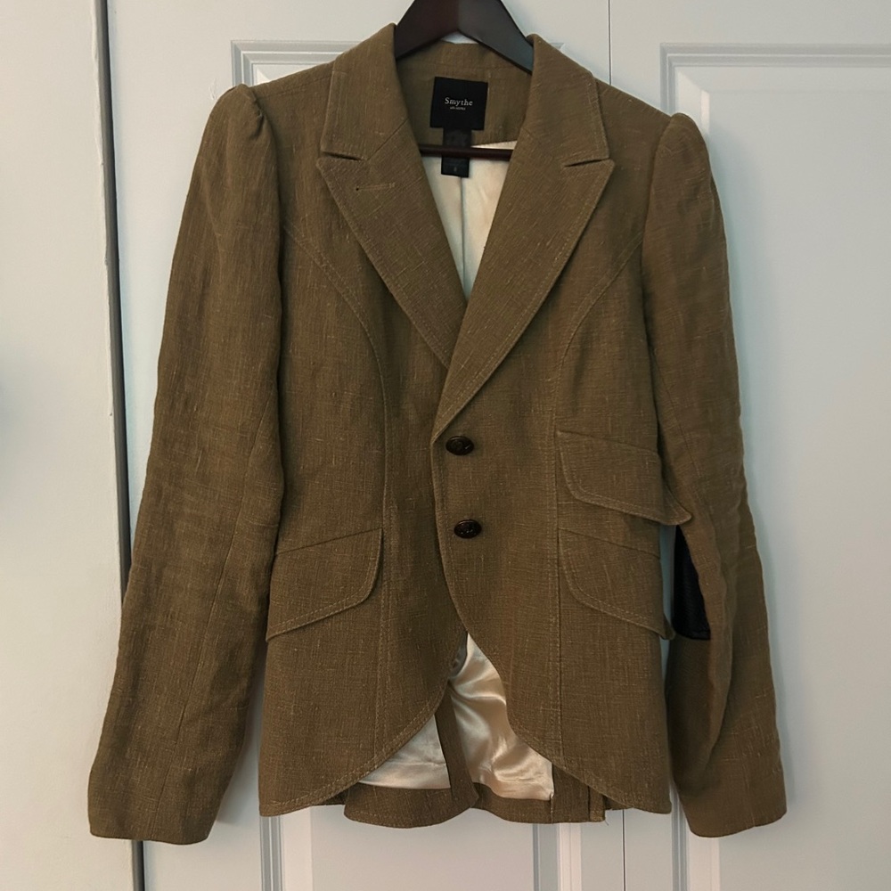 Smythe Brown Linen Blend Blazer